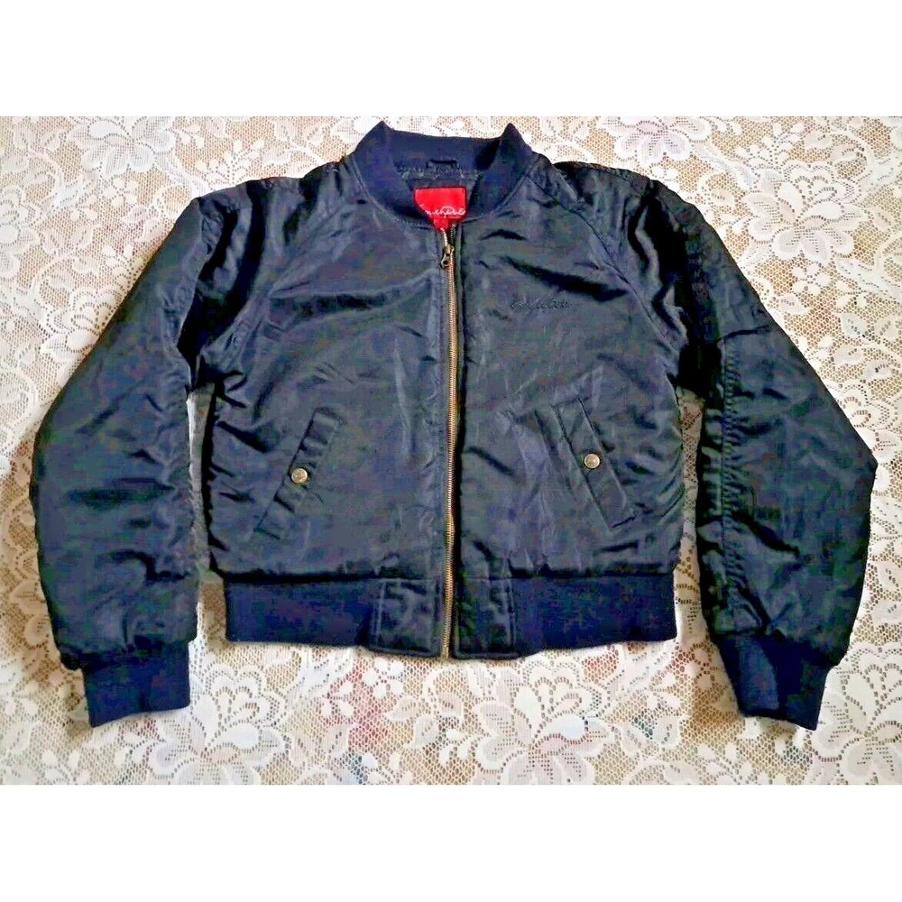 South Pole Junior Collection Bomber Jacket Junior‎ Size Small Black Full Zip
